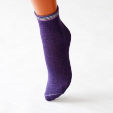 детские однотонные носки с цветной резинкой K-L004